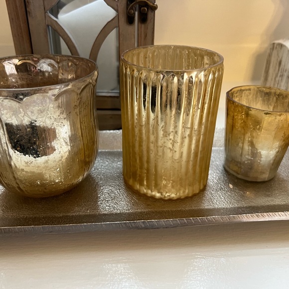 Pottery Barn 8 mercury glass votive holders - Picture 3 of 4